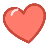 CLUB5 heart coral
